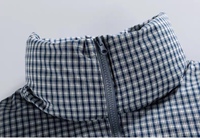 Veste en peluche remplie imperméable à l'eau motif à carreaux personnalisé rétro écologique bouton de fermeture éclair de haute qualité service OEM XL hiver
