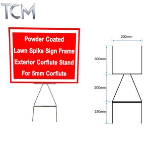 Estaca de sujeción resistente con forma de U para letreros de jardín de plástico corrugado - Product Image 4