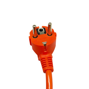 European Style Orange Red Extension <b>Cord</b> 1 Outlet C20 Plug Indoor <b>Lighting</b> Use PVC Flame Retardant - Product Image 3