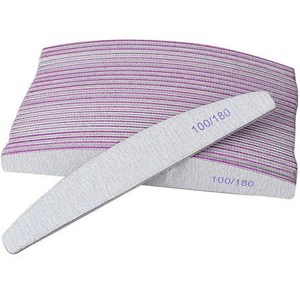 Professional Emery Board Manicure Pedicure Art Tools Custom Logo Double-Sided Nail File Set 180 150 80 100 Grit Nail File
