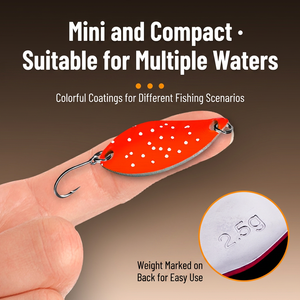 Leurre de pêche en forme de cuillère dorée avec hameçon pour la pêche à la truite et au bar en lac et en ruisseau - Product Image 4