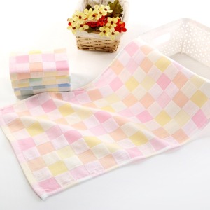 Qidou – bavoir en gaze pour bébé, 26x26 cm, serviette à carreaux en pur coton pour nourrissons, pour l'alimentation et le bain - Product Image 4