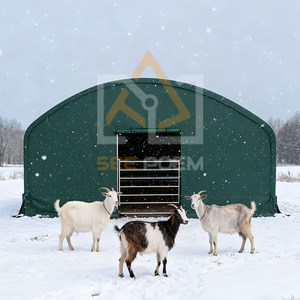 Nhỏ Alpaca ngựa lừa chăn nuôi Lều gió & tuyết phòng chống ngoài trời vải xây dựng cấu trúc động vật chăn nuôi nơi trú ẩn - Product Image 1