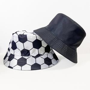 Nuevo Sombrero de Pescador de Terciopelo con Estampado Digital de Fútbol para Hombre y Mujer, Protección Solar Casual para Exteriores, Cuatro Estaciones, 100% - Product Image 2