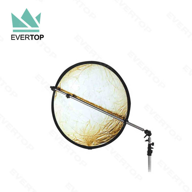 TS-RH02 Photo Video Studio Reflector Collapsible Arm Stand Reflector Holding Arm, Holds 22" to 60" Reflector Discs