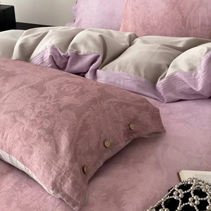 Bán Buôn Bộ Đồ Giường Bộ 4 Miếng Bộ Đồ Giường Bộ Trải Giường Đặt Nữ Hoàng Kích Thước Cho Khách Sạn - Product Image 4