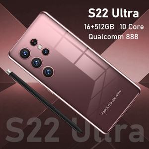 Smartphone mobile 4G <span class=keywords><strong>S22</strong></span> Ultra 16 Go + 512 Go, 16 MP + 48 MP, 5,8 pouces, 10 cœurs, <span class=keywords><strong>double</strong></span> carte <span class=keywords><strong>SIM</strong></span>, téléphone portable Android - Product Image 1
