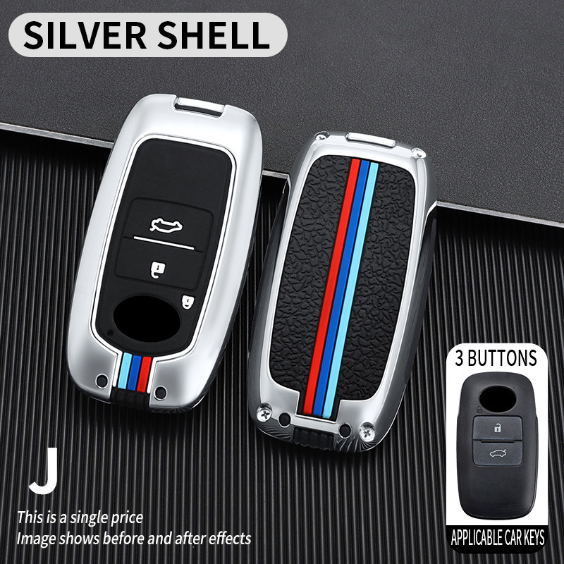 Modèle J Argenté, coque simple à 3 boutons.
