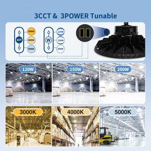 Lampe industrielle <span class=keywords><strong>200W</strong></span> 3CCT SMD2835 Puce Super Lumineuse IP65 Étanche LED Haute Baie Lampe pour Usine Entrepôt Garage Atelier - Product Image 3