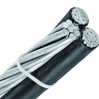 Cable de Servicio, Conductor 6 4 2 AWG, Dúplex, Tríplex, Cuádruplex, Cable Eléctrico de Aluminio Trenzado, Negro, XLPE, OEM