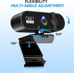 Cámara web 4K para <span class=keywords><strong>PC</strong></span> con micrófono, cámara de computadora, cubierta de privacidad para transmisión, conferencias, Zoom, Skype, Facetime, computadora portátil, <span class=keywords><strong>PC</strong></span> - Product Image 2