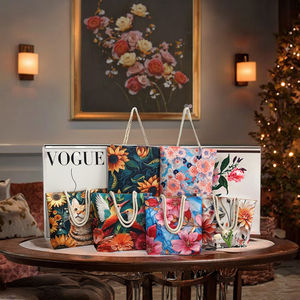 Bolso de <span class=keywords><strong>Hombro</strong></span> de Lona para Mujer, Estilo Étnico Artístico, Gran Capacidad, Moderno, con Patrón de Letras Impresas, Venta al Por Mayor - Product Image 5