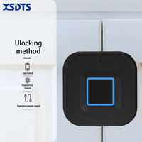 Cerradura Inteligente para Gabinetes y Cajones A-ES802 Tuya con Huella Dactilar, Control por Aplicación y Almacenamiento en la Nube, Inalámbrica para Hogar y Oficina