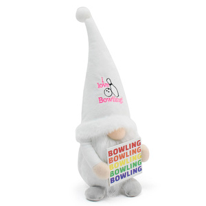 Cadeaux de fête des pères faits à la main décor Tomte poupée sans visage nordique cadeau de noël sport Bowling Gnome - Product Image 2