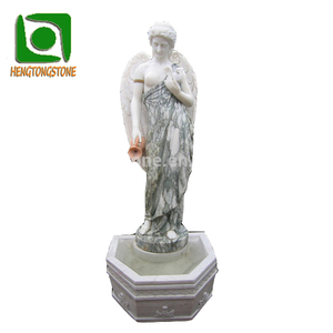Décoration de <span class=keywords><strong>jardin</strong></span> en marbre naturel sculptant une petite <span class=keywords><strong>fontaine</strong></span> d'eau <span class=keywords><strong>avec</strong></span> une statue de chérubin - Product Image 6