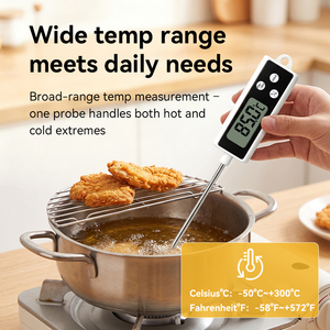 Thermomètre de cuisine numérique <span class=keywords><strong>TP400</strong></span>, sonde en acier inoxydable portable, lecture instantanée, instrument de mesure domestique pour la cuisine et le barbecue - Product Image 1