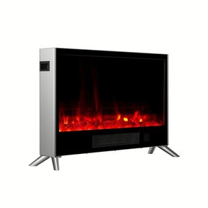 Chimenea Eléctrica de 1500W con Ventana de Llama Realista, Calentador de Espacio con Cristal PTC, Temporizador Programable de 24 Horas y Control Remoto - Product Image 2