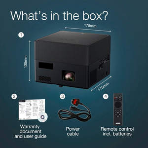 EF-12 1080P, 1,000 ลูเมนส์, ระบบเสียงยามาฮ่า, รองรับ HDR, ฉายภาพได้ขนาด 150 นิ้ว - Product Image 3