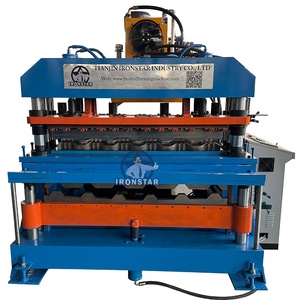 Máquina Automática de Doble Capa para Formar Rollos de Tejas Trapezoidales y Glaseadas de 6 Nervaduras para <span class=keywords><strong>Eslovaquia</strong></span> - Product Image 2