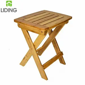 Natural Folding Multifunctional Bamboo Stool Used for Home Bamboo Fishing Stool Bathroom Seat Garden Bench