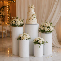 Support de présentation de gâteaux et bouquets pour table de desserts de mariage, en métal de luxe, cylindrique, moderne et simple, multi-tailles, pour décoration de fête nuptiale