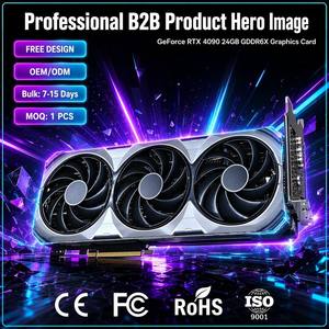 Carte graphique de jeu RTX 4090 24 Go GDDR6X Triple Fan RGB Edition Overclock avec Ray Tracing, IA, Deep Learning, FPS élevé, pour ordinateur de bureau, MXM d'occasion - Product Image 2
