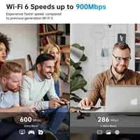 Adaptateur WiFi USB externe double bande 2,4 GHz et 5 GHz WIFI 6 AX900 BT 5.4 2-en-1 900 Mbps sans pilote en stock