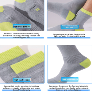 Calcetines deportivos WRELS, calcetines antideslizantes reflectantes profesionales para correr, diseño de seguridad para correr y ciclismo por <span class=keywords><strong>la</strong></span> noche, calcetines transpirables - Product Image 3