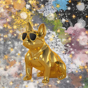 KSART Sculpture de chien de combat français en résine, peinte à la main, style nordique, grande taille, décoration artisanale pour fenêtre de maison, Bouledogue - Product Image 3