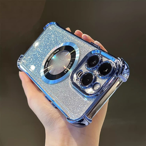 Luxury Plating <strong>Flash</strong> Glitter Transparent Phone <strong>Case</strong> for iPhone 15 14 13 Pro Max <strong>Plus</strong> Anti-Shock Anti-Fall Lens Protect Cover - Product Image 6