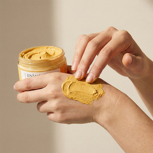 Masque de boue au curcuma en marque propre 120g Nettoyage en profondeur Éclaircissant Antioxydant Vitamine C Niacinamide Soin doux pour la peau Masque facial - Product Image 4