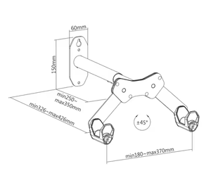 Nouveau design support d'affichage <span class=keywords><strong>mural</strong></span> pour <span class=keywords><strong>vélo</strong></span> naturel support de rangement <span class=keywords><strong>horizontal</strong></span> pour vélos suspendus à la maison ou au garage - Product Image 3