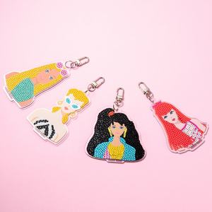 MINISO <span class=keywords><strong>Barbie</strong></span> Shining Daylight Series DIY Flash Diamond Painting Ornament Blonde Redhead Brunette Llavero Colgante - Product Image 1