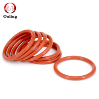 VMQ Section transversale 5.7mm épaisseur OD65-180mm joint torique en caoutchouc de silicone rouge fabricant joint torique rondelle catégorie de produit joints