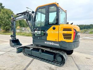 Nouvelle mini-excavatrice hydraulique sur chenilles Hyundai HX60 fabriquée en Corée du Sud, 5,67 tonnes, certifiée CE EPA, moteur Yanmar haute efficacité - Product Image 6