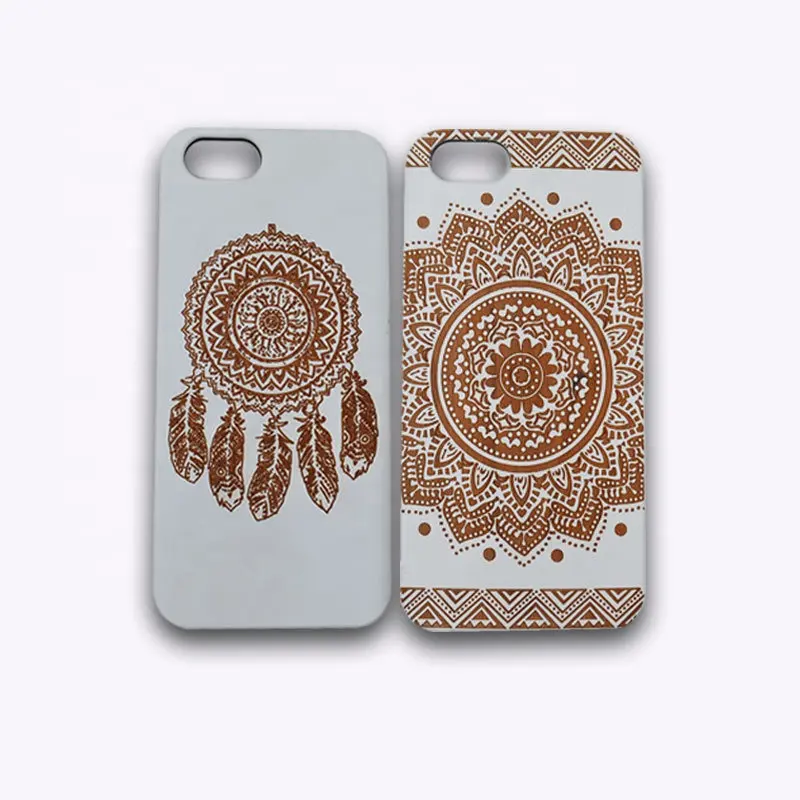 Wood Cover Shockproof Hard Back Cover Custom printed logo Blank Bamboo Wood Carving Phone Case For iPhone