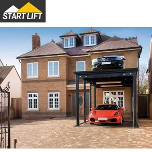 2 Level Car Scissor lift Garage Rises Out Of The Ground Underground Garage Car Elevator