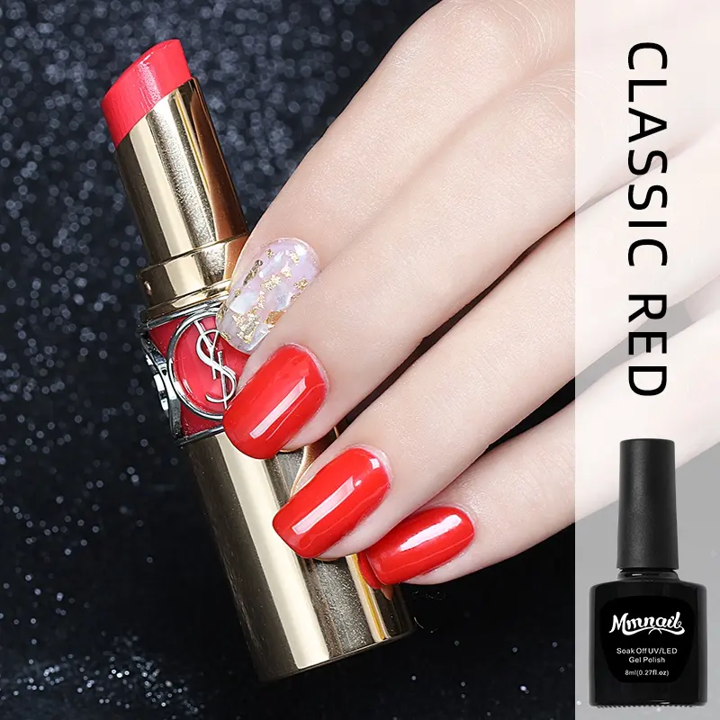 Hot Sale Style Gel Nail Polish Classic Color Solid 9 Color Nail Semi Permanent Gel Solid Nail Set