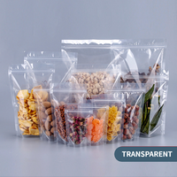 Sachets Doypack Transparents à Fermeture Zippée Auto-Scellante Direct Usine Personnalisables en Plastique de Qualité Alimentaire pour Emballage Alimentaire