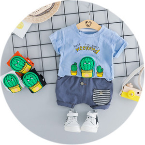Conjunto de Camiseta y Pantalones Cortos Casuales de Verano E2woo para Niñas de 1 a 5 Años, Venta al por Mayor en Pequeñas Cantidades, Poliéster/Algodón - Product Image 3