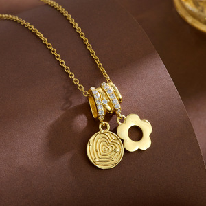 Hot Selling Trendy DIY Brass 18K Gold Plated Star <strong>Owl</strong> Life Tree Cross Flower Zircon Charms Pendant <strong>Necklace</strong> for Women Gift - Product Image 6