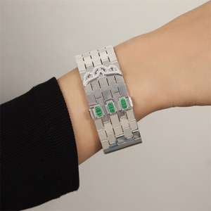 High Quality Personalized Jewelry Titanium Steel Zircon Shell Charm Chunky <b>Bangle</b> <b>Bracelets</b> - Product Image 4