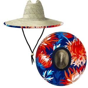 Sombrero de Paja Unisex de Alta Calidad con Rayas Impresas Personalizadas para Actividades al Aire Libre, Playa, Viajes y Pesca - Product Image 5
