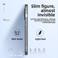 Coque de téléphone portable transparente en silicone ultra-fine pour iPhone 15 Pro Max, anti-chute, anti-traces de doigts, unisexe, protection de l'appareil photo