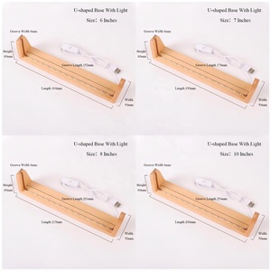 Plaque acrylique <span class=keywords><strong>de</strong></span> sublimation 6x4 pouces avec base en bois LED, supports acryliques personnalisables pour veilleuse photo DIY - Product Image 5