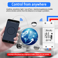 Interrupteur relais intelligent WiFi avec contact sec 10A 240V, module universel de contrôle à distance sans fil pour maison intelligente, contrôle intelligent de l'éclairage