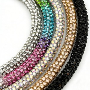 Cordon de strass thermocollant multicolore personnalisé avec petites perles de riz et tube de strass pour vêtements DIY, robes de mariée et <span class=keywords><strong>chaussures</strong></span> - Product Image 1