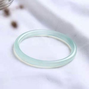 Bracciale da Donna in Agata Verde Ghiaccio Calcedonio Rotondo da 6 mm, Effetto Ghiaccio <span class=keywords><strong>Azzurro</strong></span>, Vendita all'Ingrosso dalla Fabbrica - Product Image 1