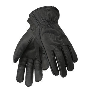 Guantes DE TRABAJO impermeables de cuero de invierno negro para conductores Guantes de cuero de seguridad para motocicletas con forro polar Enviar solo a EE. UU. - Product Image 5