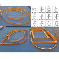 Profilé d'extrusion en aluminium 6063 pour fabricant de boîtes à lumière publicitaire, boîte à lumière anodisée avec cadre en aluminium brossé